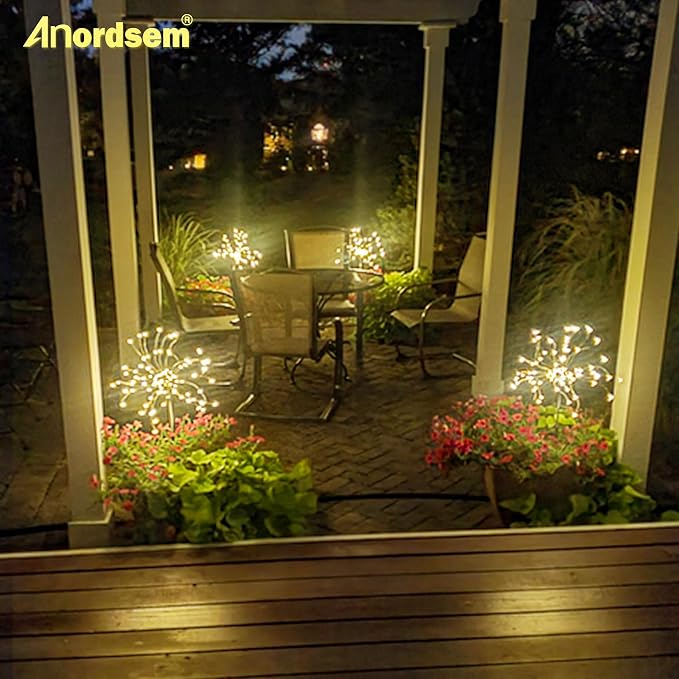 Anordsem Solar Garden Lights Outdoor: Bendable Copper Wire - Image 7