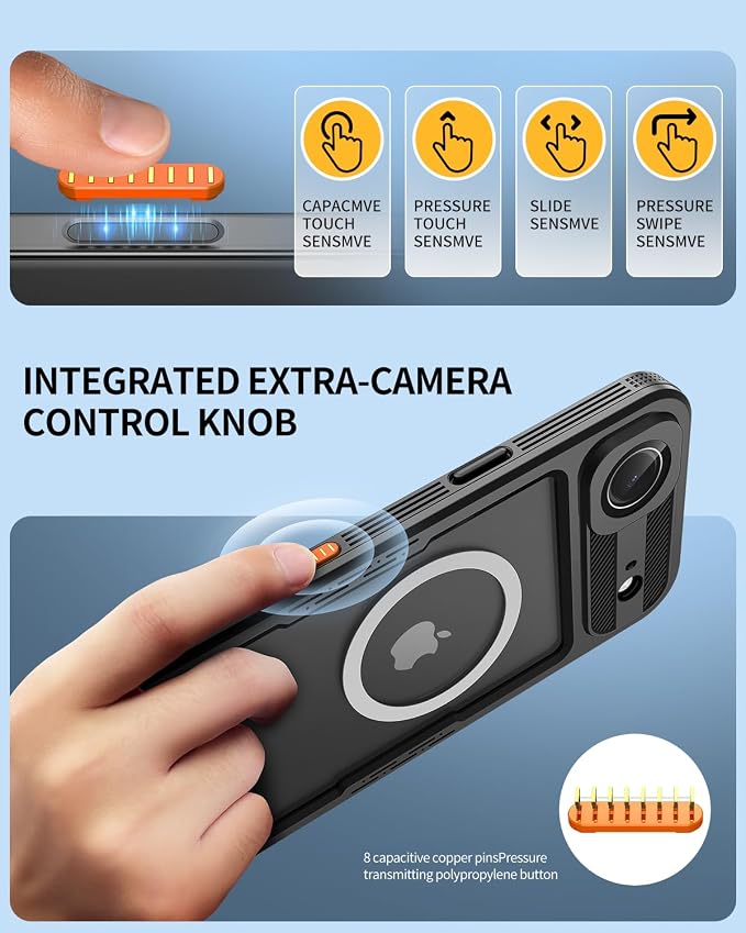 Lanhiem Magnetic for iPhone 17 Air Case, Built-in Privacy Screen Protector - Image 8