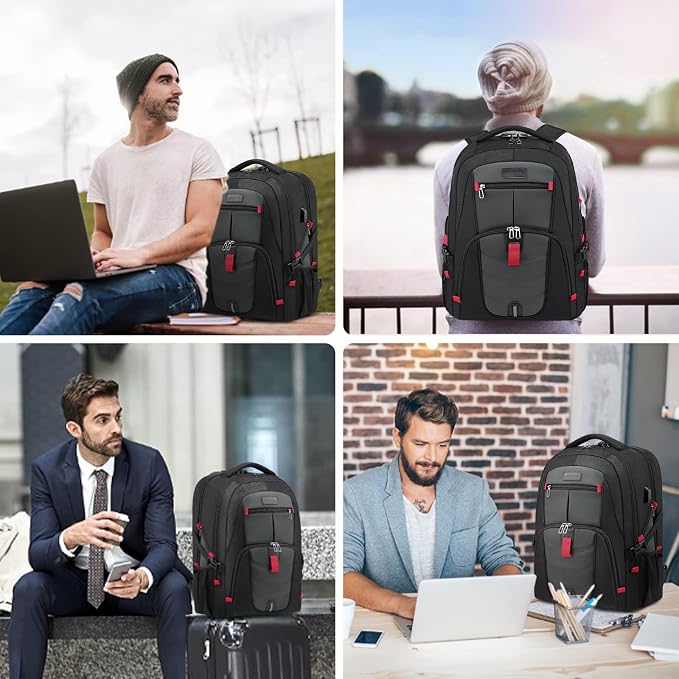 LOVEVOOK 17 inch Travel Laptop Backpack, Waterproof, Anti-Theft - Image 7