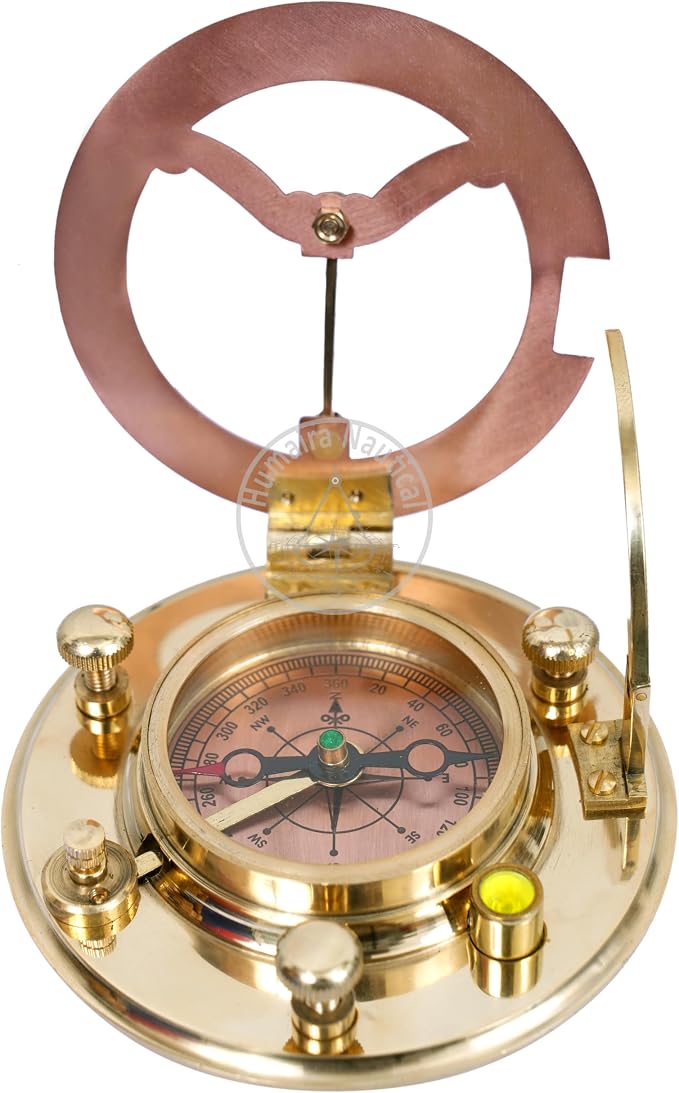 Humaira Nautical Vintage Brass Sundial Compass - Image 7