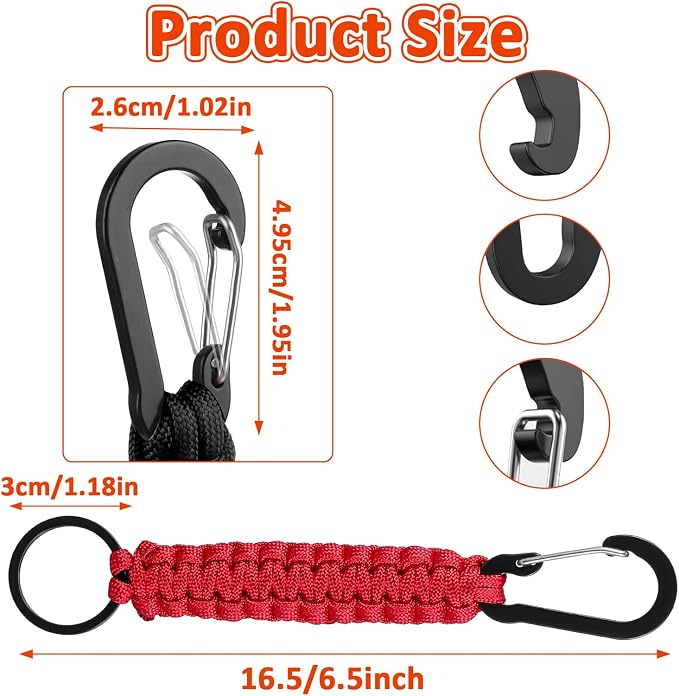 Mabor 2 Pcs Key Chain Hanger Heavy Duty Clips Keychain - Image 2