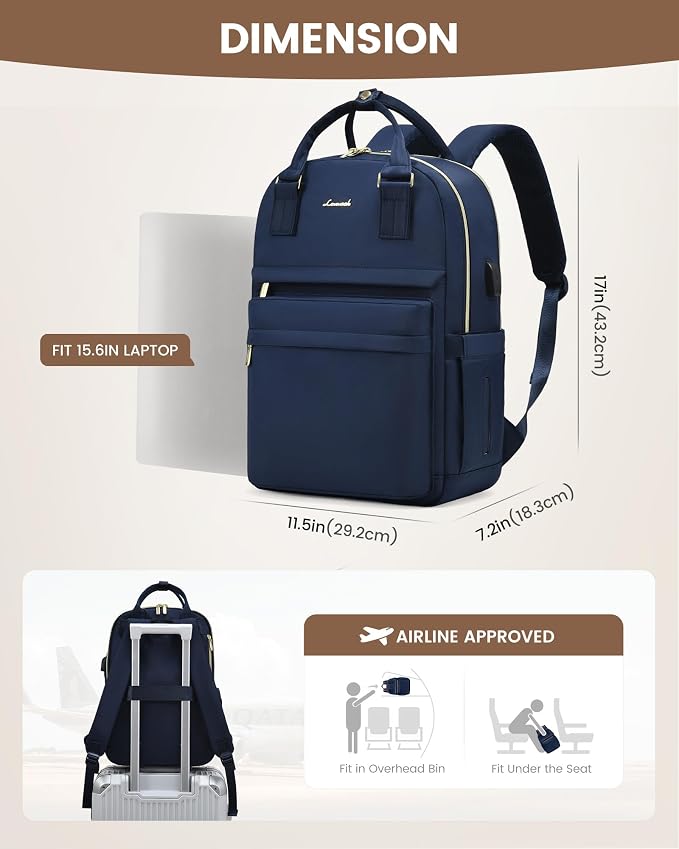 LOVEVOOK Laptop Backpack for Women 15.6 Inch Laptop Bag - Image 6