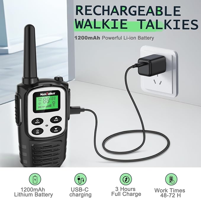 MaxTalker Walkie Talkies Long Range - Image 3