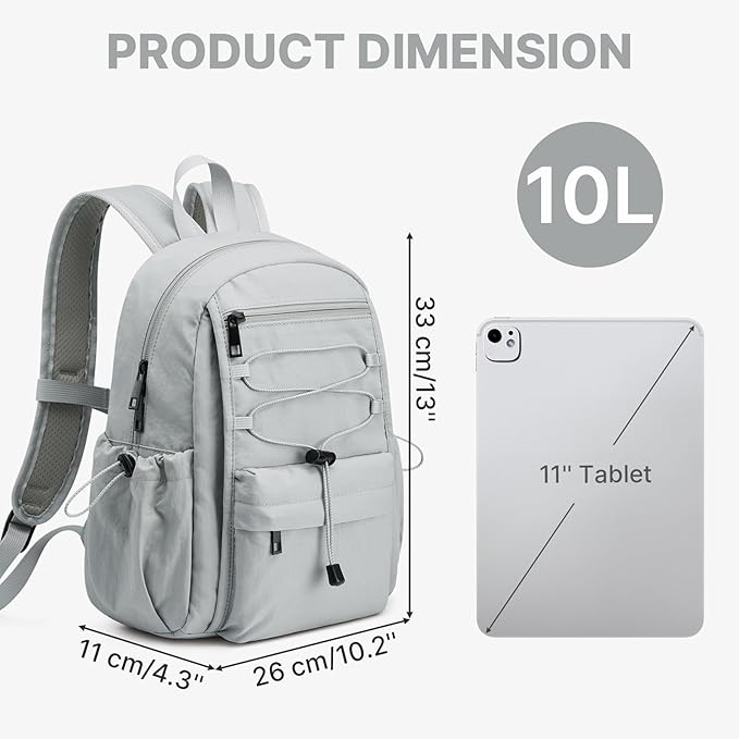 G4Free 10L Small Backpack for Women Men Lightweight Mini Travel Backpacks - Image 2