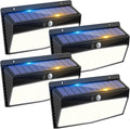 4 Pack 368 LED Solar Motion Sensor Lights Outdoor, Solar Fence Lights by Peasur