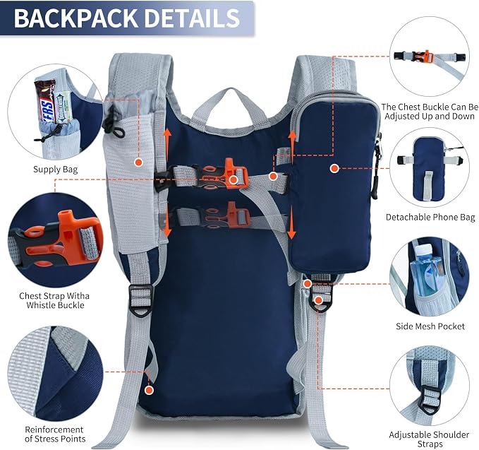 Hiking Backpack 10L/15L Small Daypack Lightweight Packable Travel Foldable - Image 5