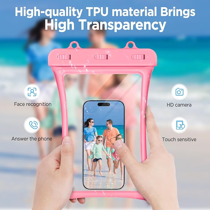 CACOE [Floatable Floating Universal IPX8 Waterproof Phone case 2 Pack-Up to - Image 4