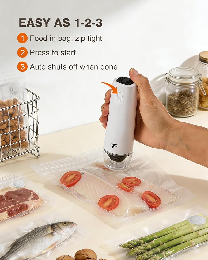Vacuum sealer for food, Chef’s Design to Preserve Freshness, Compact Handheld - Image 8