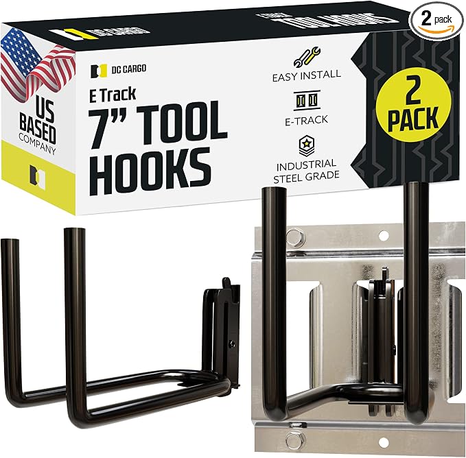 DC Cargo Mall Heavy Duty Hook Hanger E Track Accessories 7.5" Deep by DCCargo