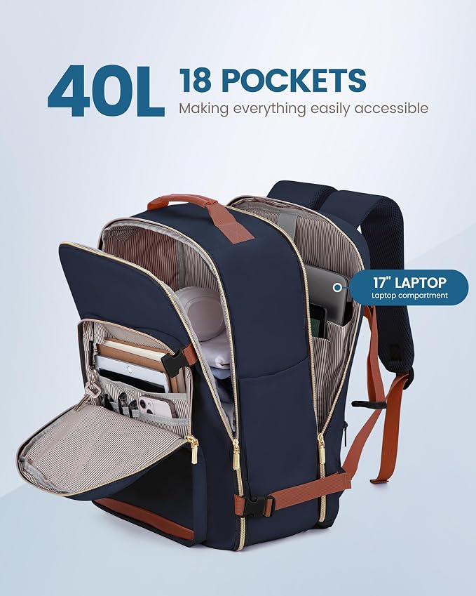 LOVEVOOK Travel Backpack for Women & Men 40L, Airline Approved Carry On - Image 3