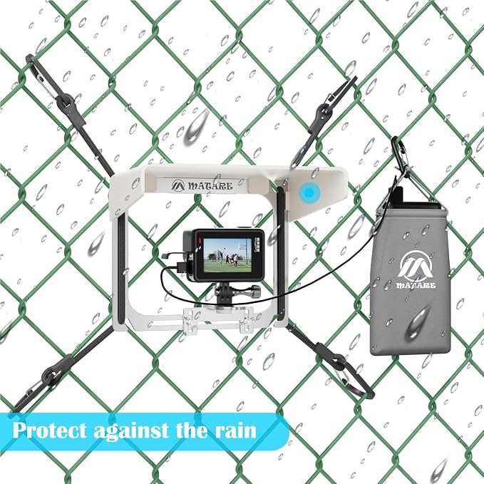 Cell Phone Fence Mount with Shade, Game Recording Mounting Kit Works with - Image 5