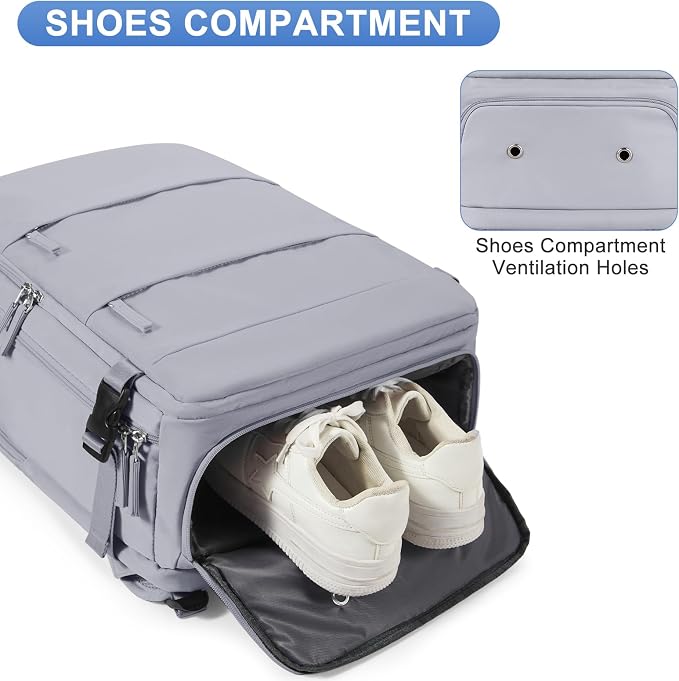 Grey Travel Backpack - Image 6