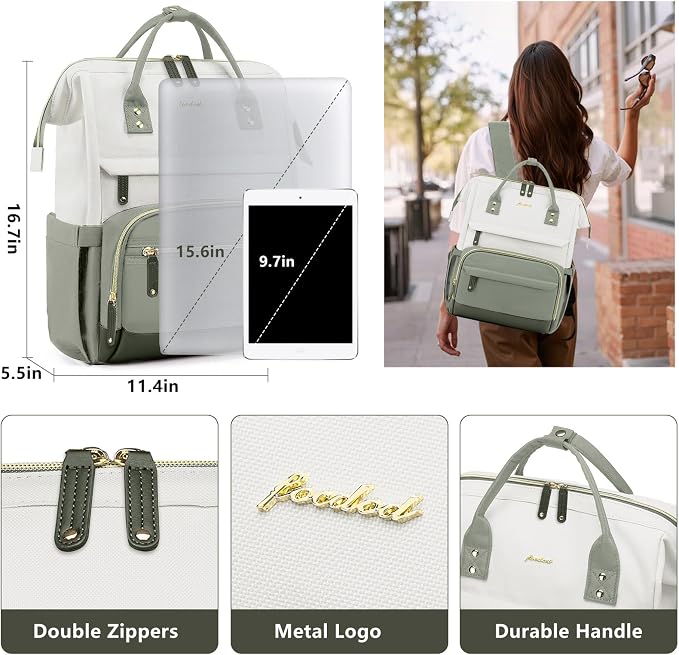 Focdod Laptop Backpack for Women Work Bag - Image 4