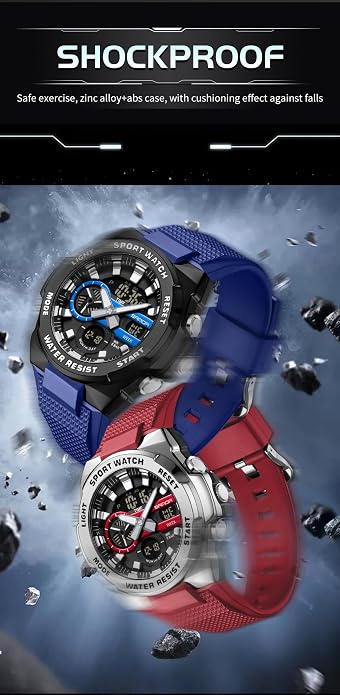 FANMIS Mens Military Multifunction Digital LED Watch Electronic Waterproof - Image 6