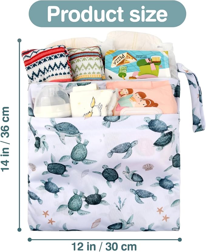 Wet Dry Bags 2-Pack with Cute Dolphin Print - Image 3