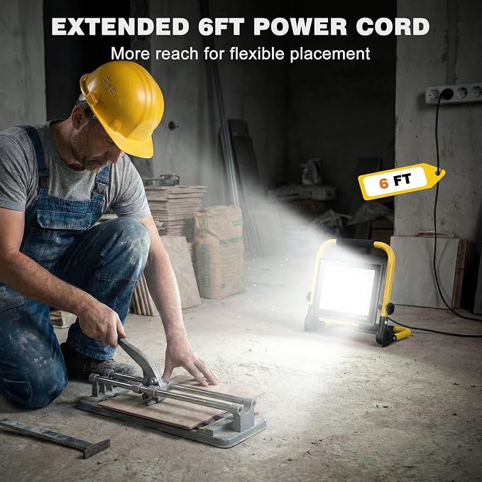 LED Work Light 10000 Lumens, Portable Work Light - Image 6