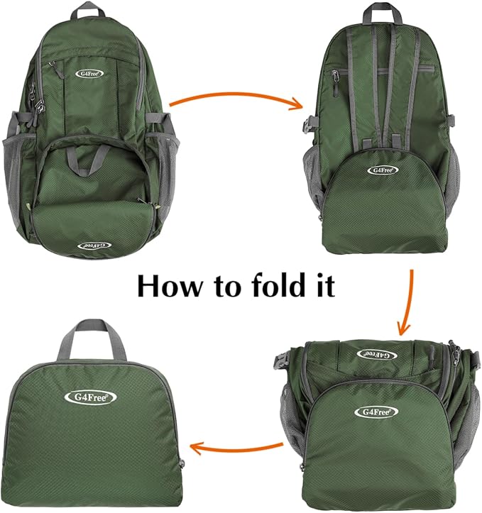 G4Free 40L Lightweight Packable Hiking Backpack, Waterproof Travel Daypack - Image 6