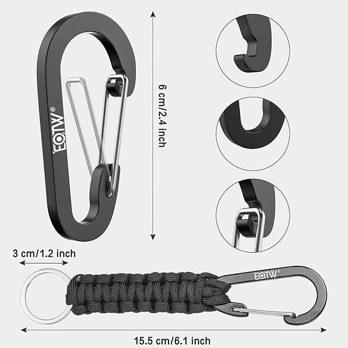 EOTW Paracord Keychain for Men Women Paracord Carabiner Backpack Keychain - Image 7