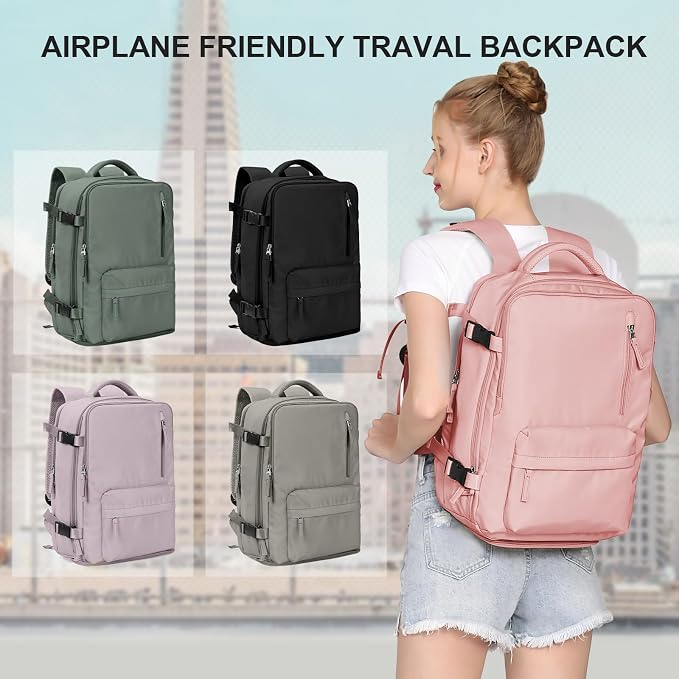WONHOX Large Travel Backpack Carry on Flight Approved Laptop Work Business - Image 9