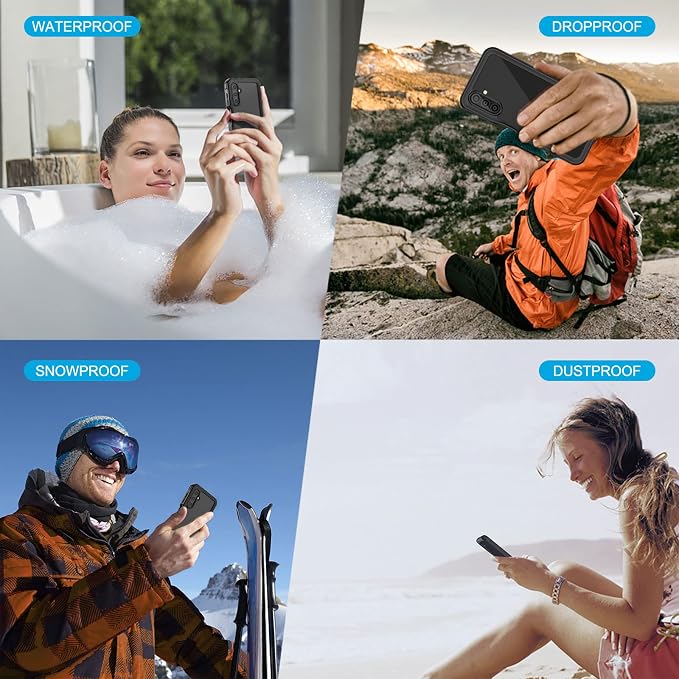 Lanhiem for Samsung Galaxy A14 5G Case, IP68 Waterproof Dustproof, Built-in - Image 7