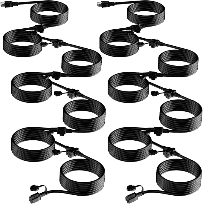 K KASONIC - Outdoor Extension Cord 100 FT, Evenly Spaced 12 Outlets Plugs by KASONIC