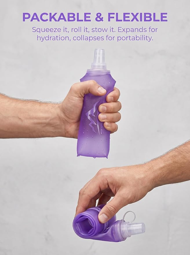 Zelvot Running Vest Soft Flask, BPA-Free 500ml Collapsible Water Bottle - Image 5