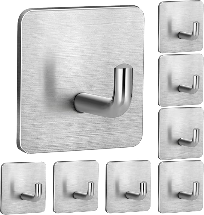 Emergency Fire Blanket Wall Hooks，Waterproof Stainless Steel Adhesive Hooks by ZYPLUM