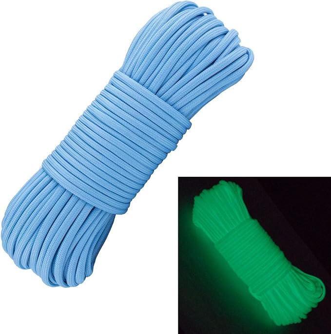 Glow in The Dark Zesty 550lb Paracord – 21 Strand Luminous Parachute Cord by WestCoastParacord