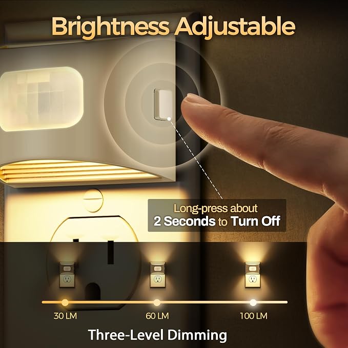DORESshop LED Night Light, Night Lights Plug into Wall, 3 Mode Motion Sensor - Image 2