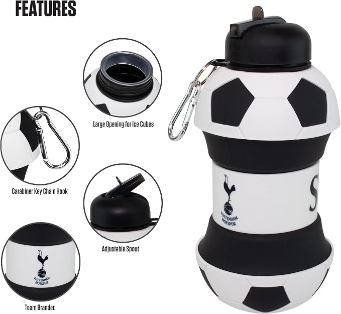 Maccabi ART Tottenham Clip-On Collapsible 1 Liter, 34 oz. size BPA-Free - Image 3