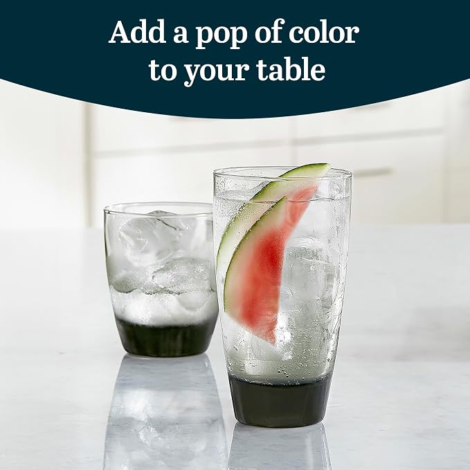 Libbey Classic Rocks and Tumbler Glass Cups Set, Elegant Mixed Drink Glasses Set - Image 4