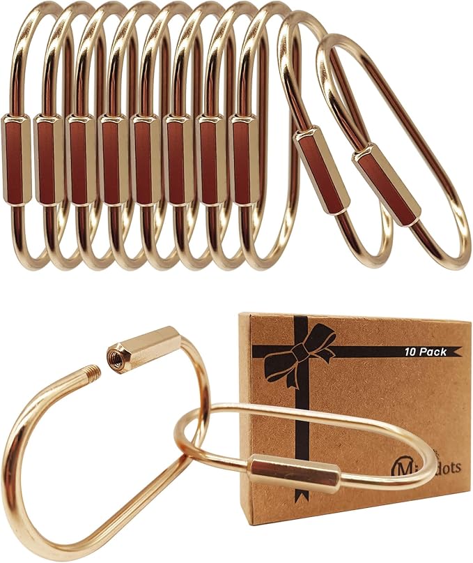 Brass Gold Carabiner Clip for Keys by Unknown