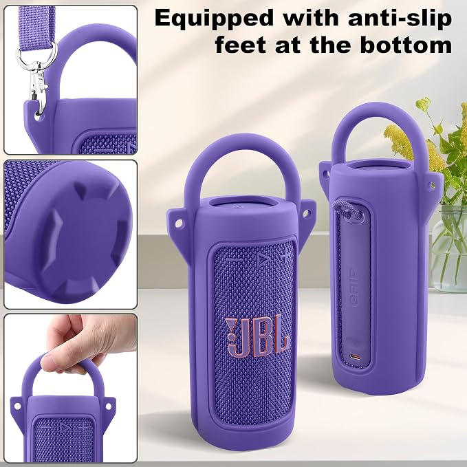 for JBL Grip Portable Waterproof Speaker Silicone Case, Portable Travel Soft - Image 4