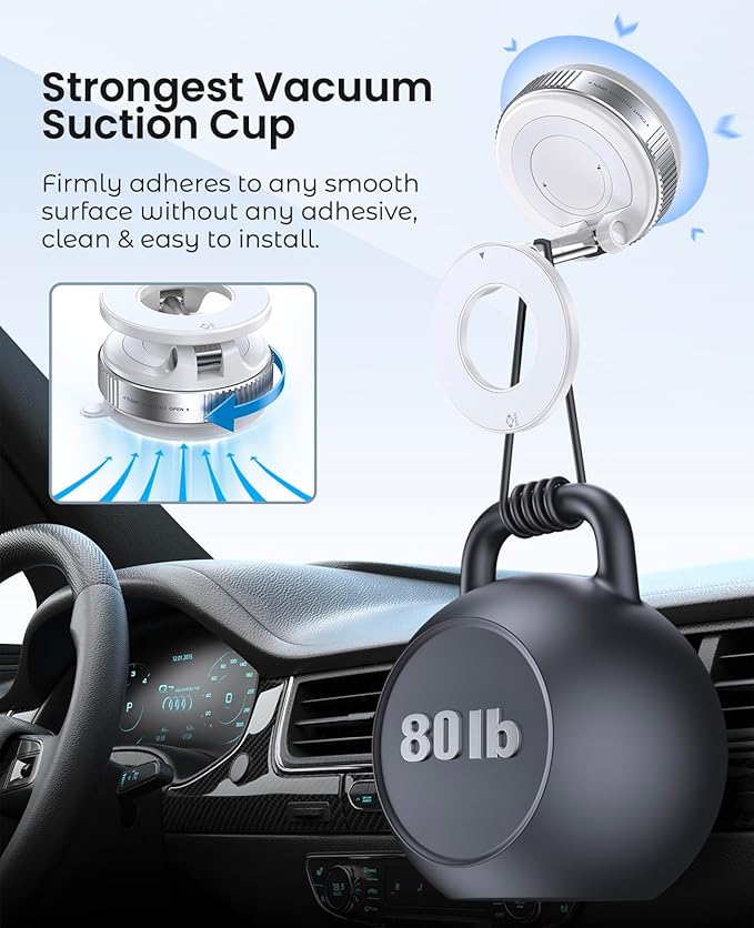 Jononser Magnetic Suction Cup Phone Mount - Image 3