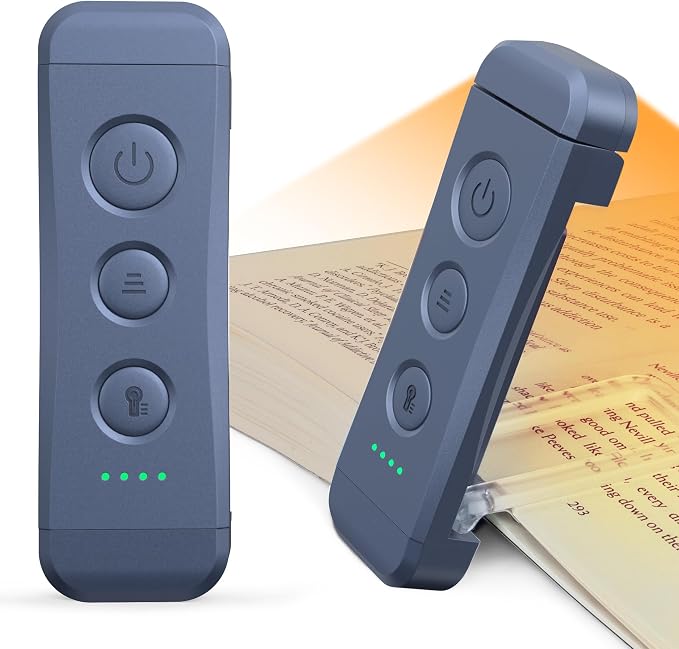 Glocusent USB Rechargeable Book Light, Portable Clip-on LED Reading Light by GLOCUSENT