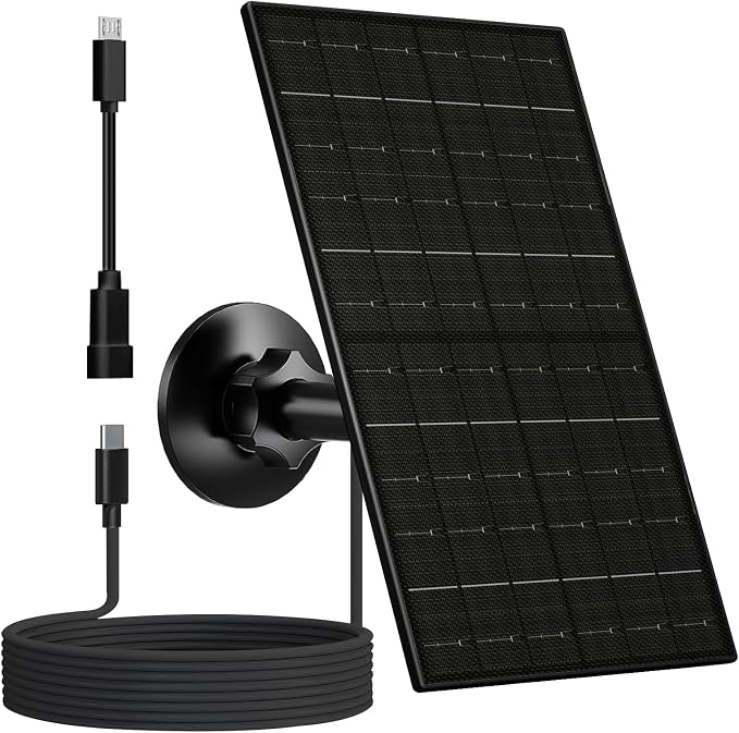 Zivif Solar Panel for Security Camera, 7W Solar Charger by Zivif