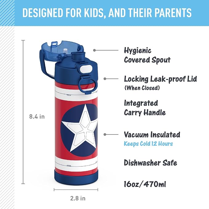 THERMOS FUNTAINER 16 Ounce Stainless Steel Vacuum Insulated Bottle - Image 2