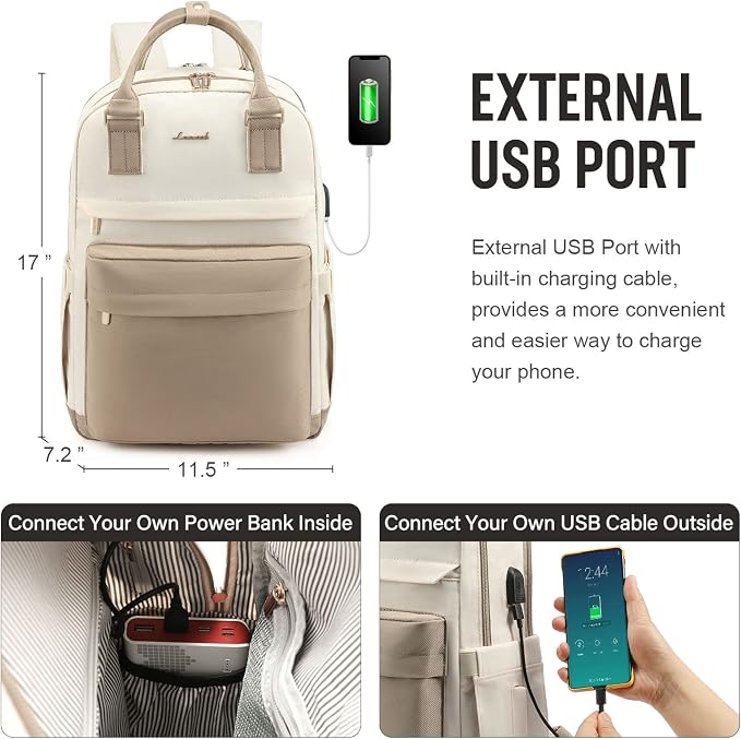 LOVEVOOK Laptop Backpack for Women 15.6 Inch Laptop Bag - Image 6