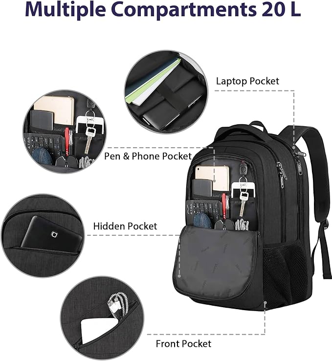 MATEIN 15.6 Inch Backpack for Men Women, 20 L Personal Item Casual Backpack - Image 5