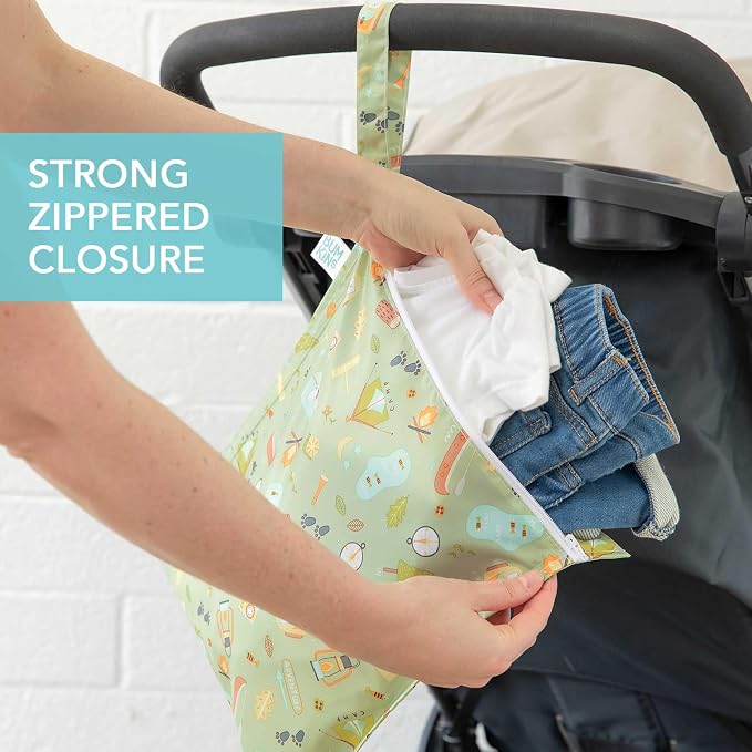 Bumkins Waterproof Wet Bag for Baby, Swim Suit, Cloth Diapers, Pump Parts - Image 5