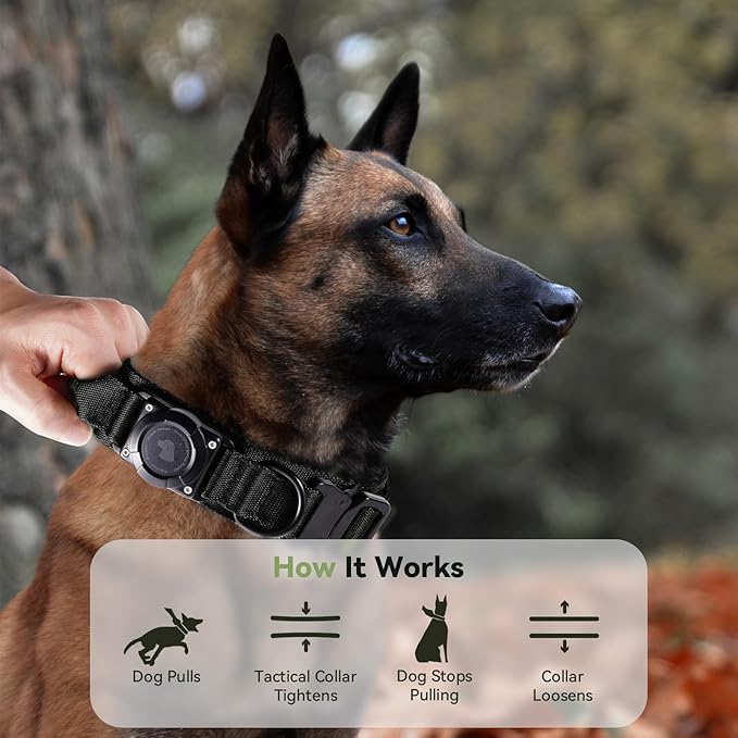 2026 Upgrade Waterproof AirTag Dog Collar, Military Tactical Dog Collar - Image 6