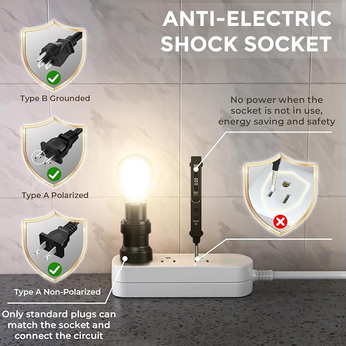 Outdoor Power Strip Weatherproof, IPX6 Waterproof Surge Protector - Image 5