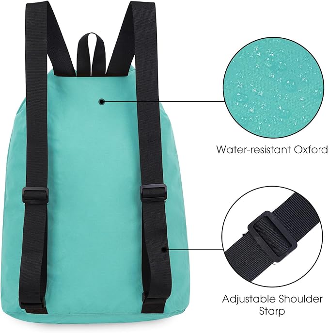 WANDF Swim Bag Mesh Drawstring Backpack Beach Backpack - Image 4