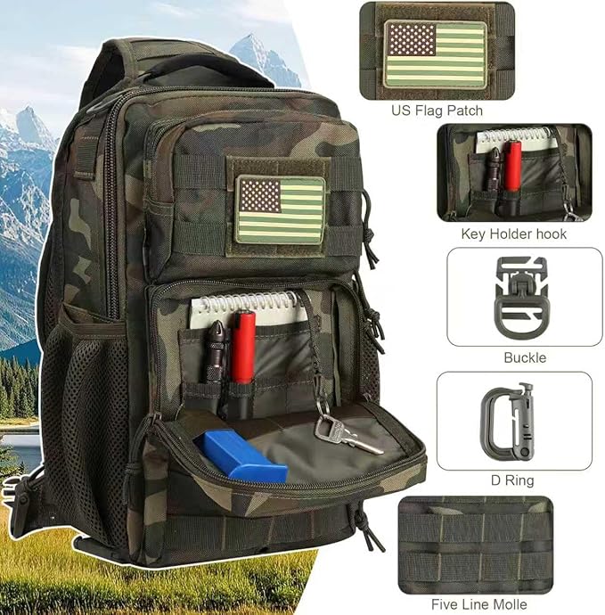 Rover Sling Pack Tactical Shoulder Sling Bag Backpack - Image 5