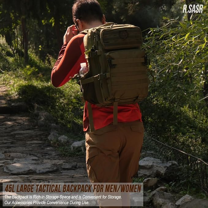 45L Tactical Backpack for Men Women, Military Assault Pack - Image 6