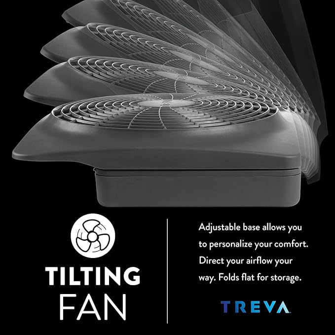 O2COOL Treva 10-Inch Portable Desktop Air Circulation Battery Fan, 2 Speed - Image 7