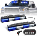 HLauto 604N Emergency Dash Strobe Lights: 2x16.8 inch Blue White Security Light by HLauto