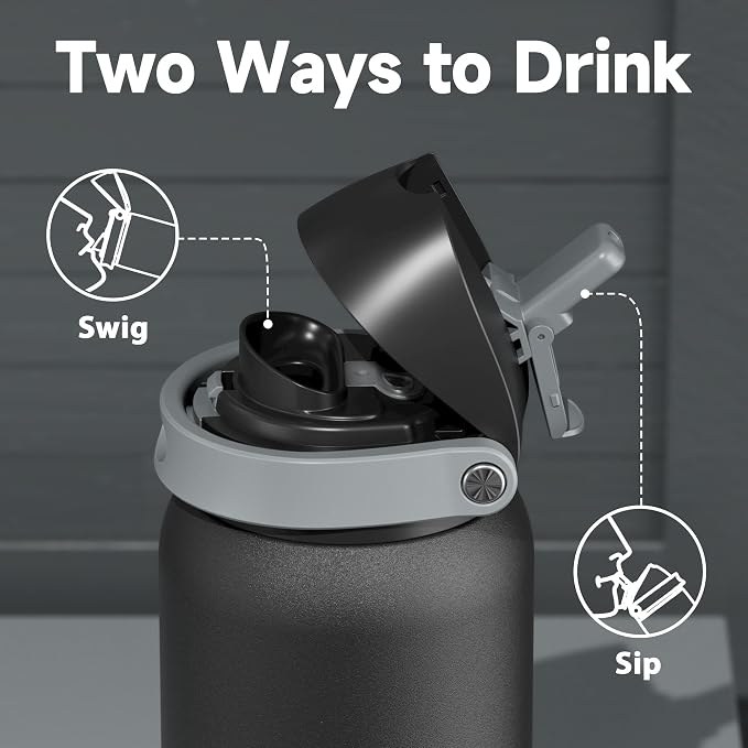 40 oz Insulated Water Bottle for Sports: Meoky Stainless Steel Water Bottle - Image 4