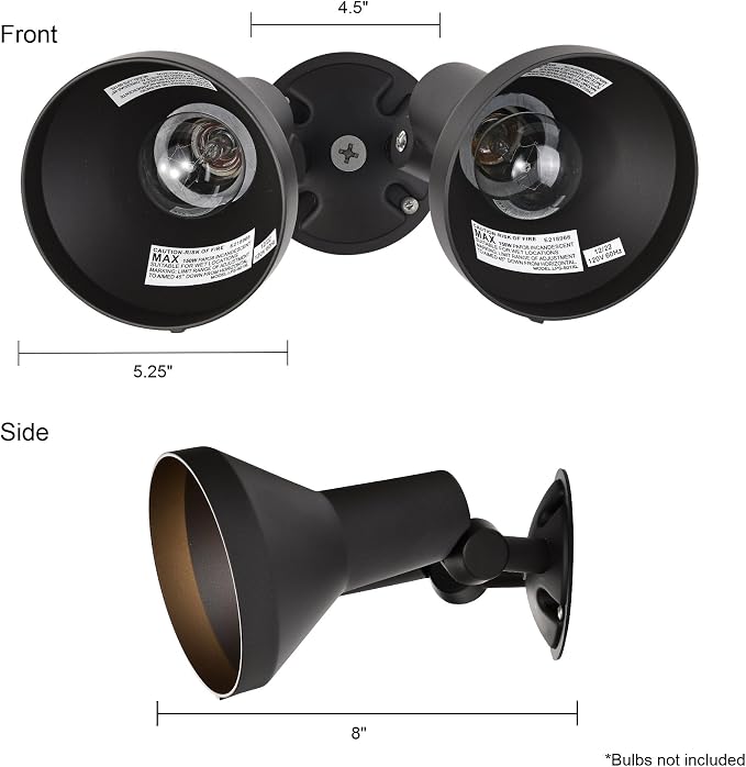 Nuvo SF77/495 Flood Outdoor Wall-Mounted Floodlight, Dark Bronze - Image 2