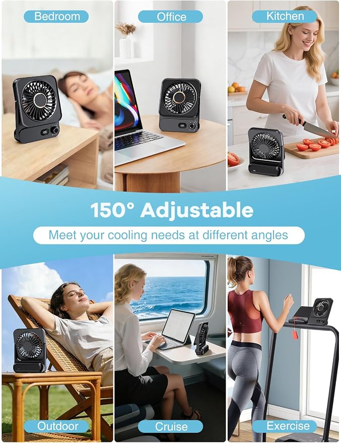 Shintrend Cruise Ship Approved Magnetic Fan, Rechargeable Portable Fan - Image 6